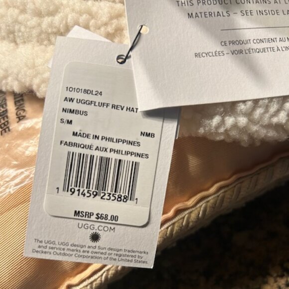 UGG Quilted/Fluff Reversible Bucket Hat main image 7